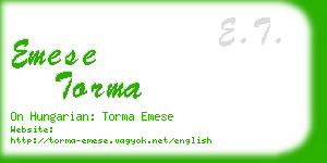 emese torma business card